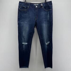 KanCan Mid Rise Dark Denim Skinny Jeans‎ Style KC6003D-B